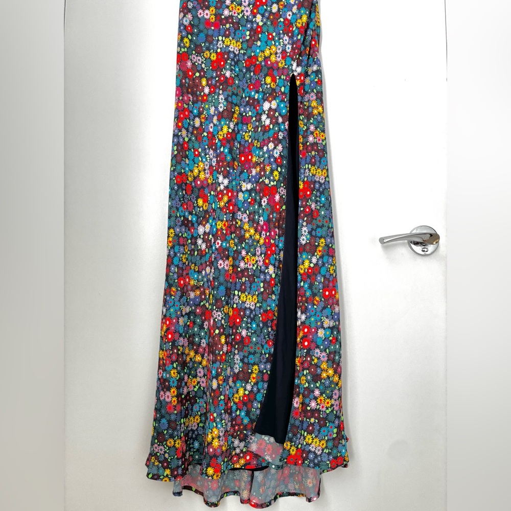 Staud Lea Maxi Dress in Rainbow Flower Market - Picture 8 of 12